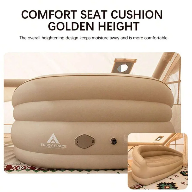 Automatic Inflatable Sofa Outdoor Double Portable Air Cushion Bed Camping Leisure Lazy Man Automatic Inflatable Lounge Chair