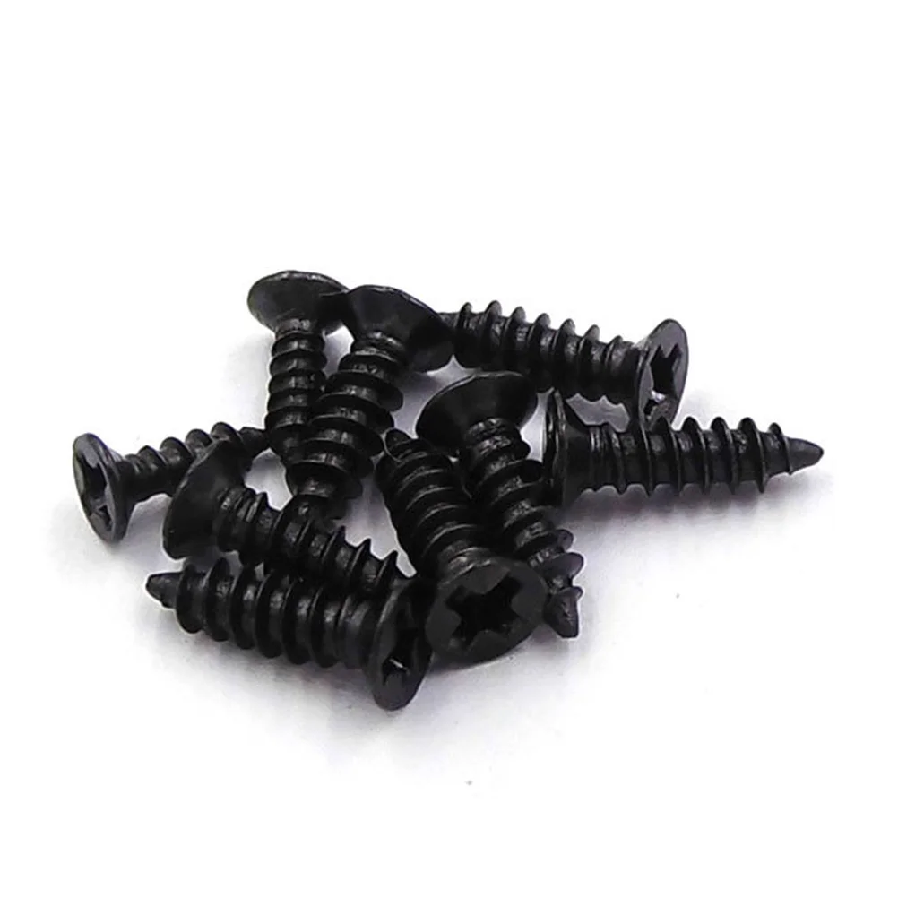

100Pcs Self-Tapping Screws Stainless Steel Precision Threads Flat Head for Wood Metal Plastic 16mm Black Drywall Nail