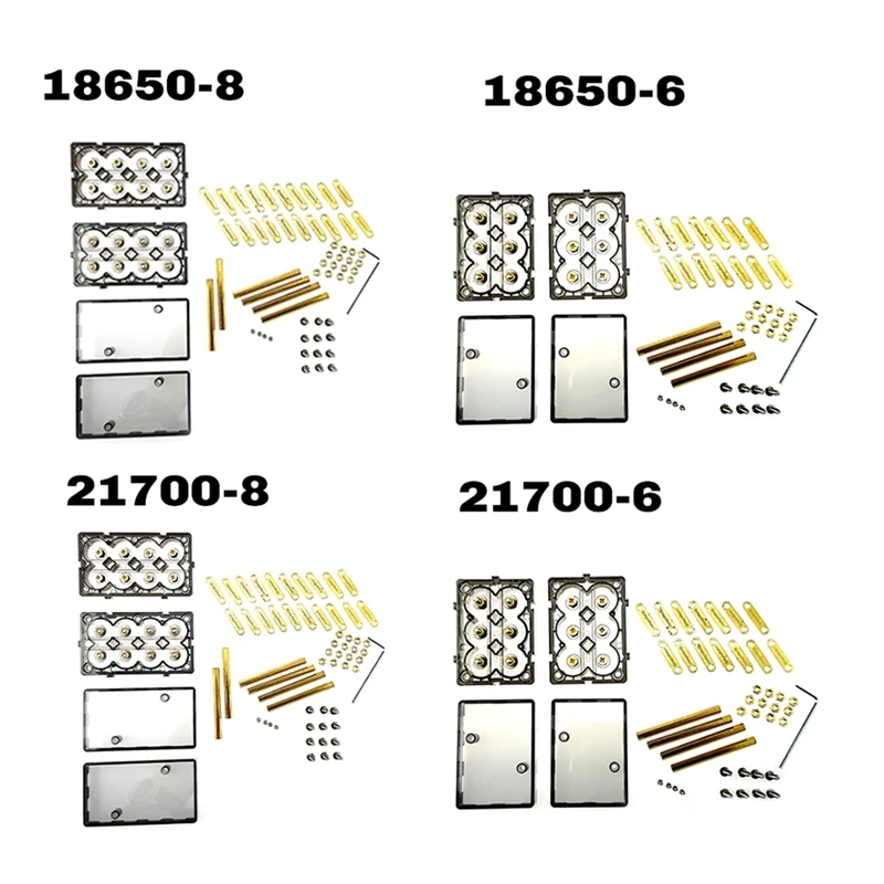 A48R-DIY Tool Spliceable Battery Box Battery Holder For 12V 24V 48V Energy Storage Kit Support High Current