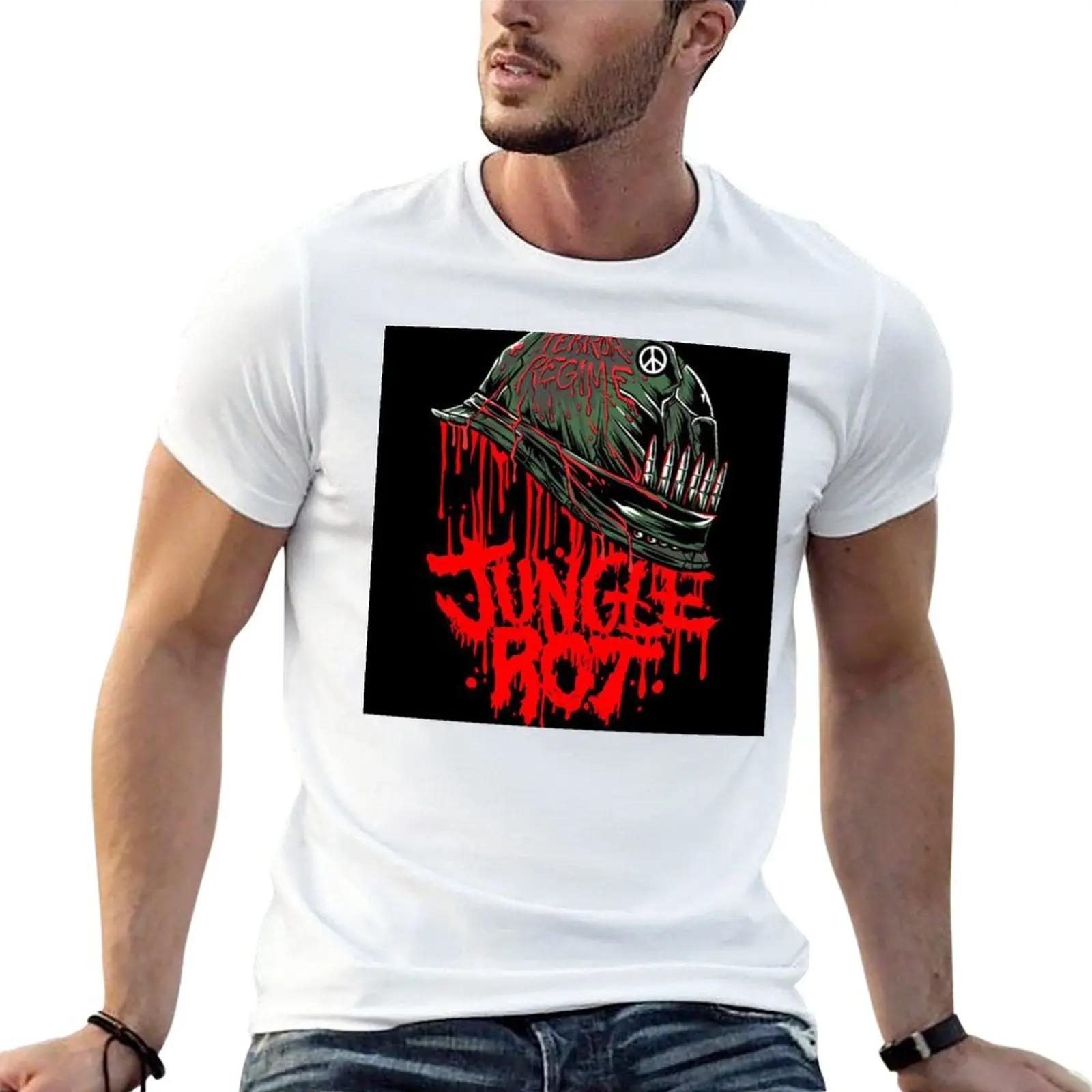 

Red - Jungle Rot T-Shirt boys animal print shirt Short sleeve custom t shirts design your own sweat shirts, men