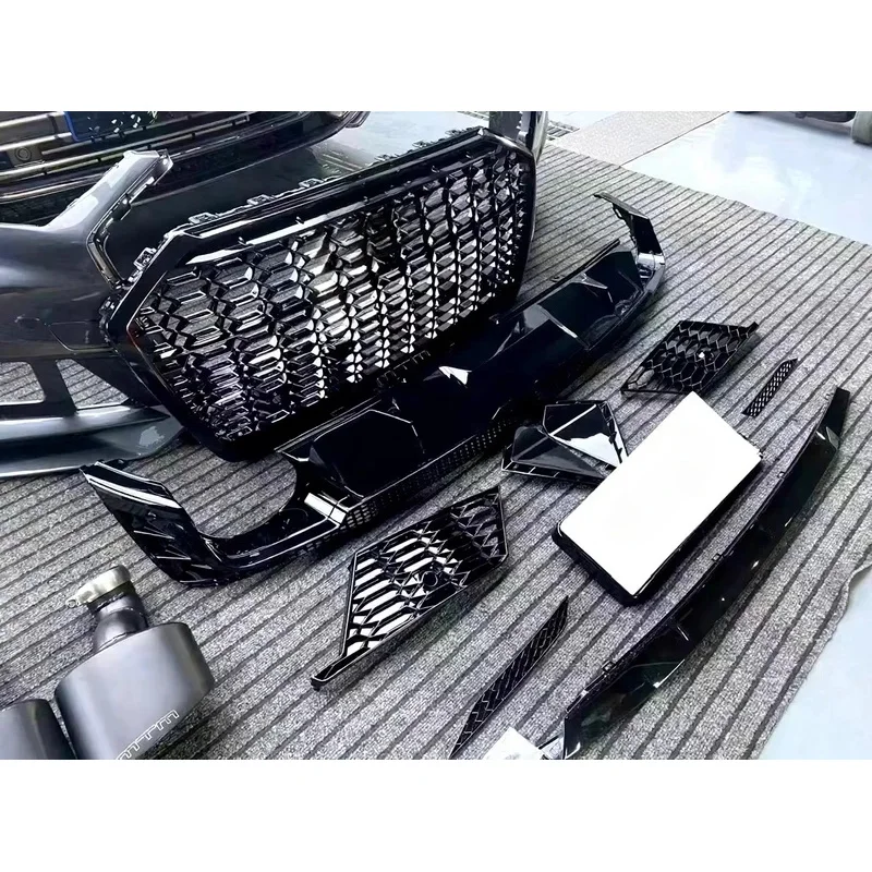 Factory Direct PP Body Kit A6 A6L C8 2018-2022 RS6 MTM Style Upgrade Front Rear Bumper Diffuser Exhaust Side Skirt