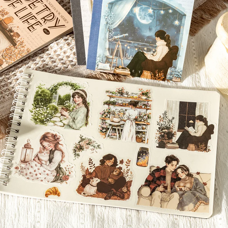 

Material Sticker Pad Life Collection 1pcs Aesthetic Waterproof Decals for Planner DIY Embellishment