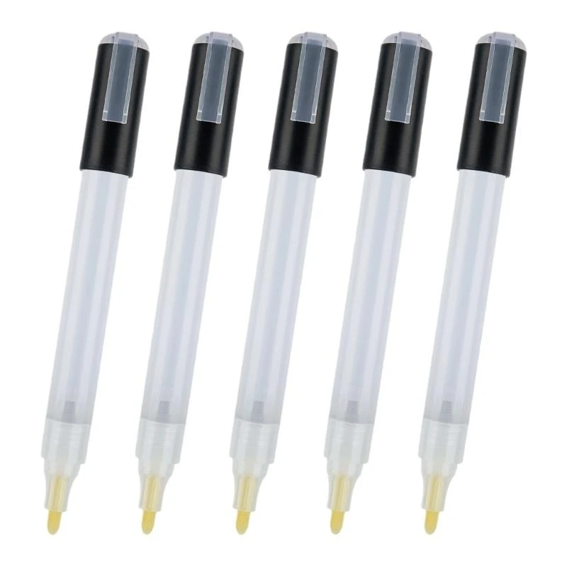  6 Pcs Empty Refill Paint Markers Refillable Acrylic Paint Pens for Rock Painting