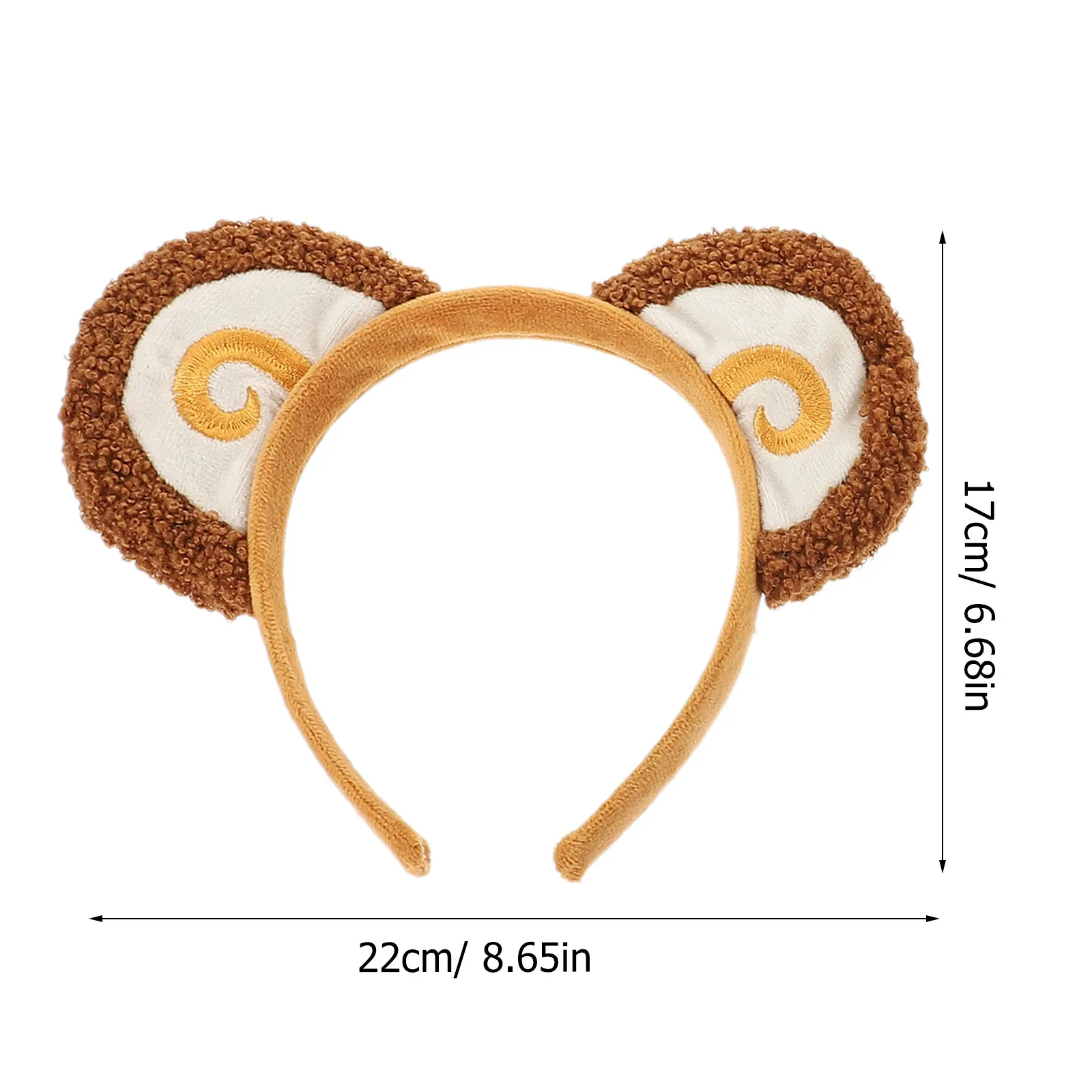 1Set Monkey Headband Tail Bowtie Costume Props Cosplay Animal Party Accessory for Stage Performance Birthday Supplies