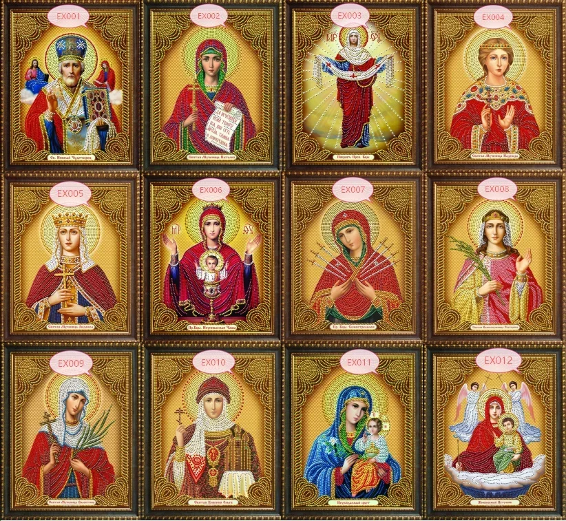 5D Religion Icon Diamond Paintings Mosaic DIY Embroidery Rhinestone Kits Art Religion Icon of Leader Diamond
