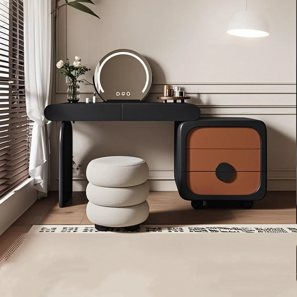 Modern White  Nordic Multi-Functional Table for Bedroom Girls' Apartment Small Dressing Makeup Hotel Use