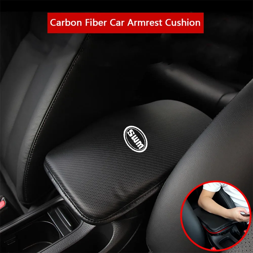 New leather Carbon Fiber Car Armrests Storage Box Cover Pad For SWM G01 G05 Swm X3 X7 EROE X2 G01F G03F Shineray 2022 2023 2024