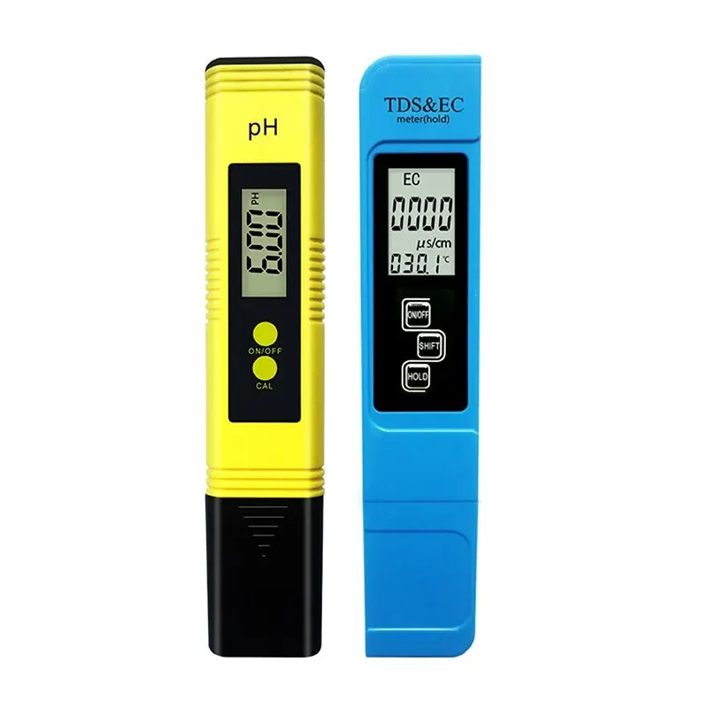 2 pz TDS PH Meter Tester Acqua Digitale 0.01ph Misuratore PH Ad Alta Precisione 0-9990ppm Temperatura TEMP PPM Tester