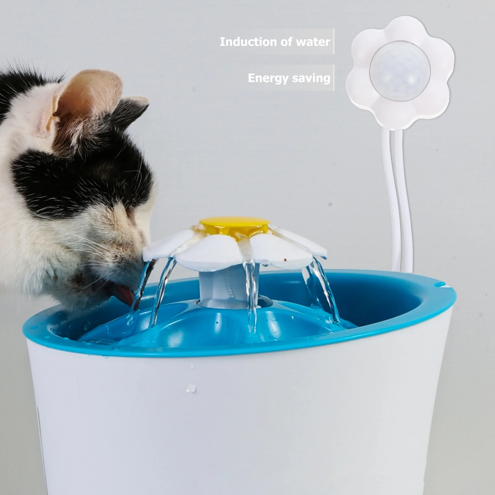 

Professional Pet Water Fountain Sensor Automatic Circulation Purify Healthy Drinking Durable Install