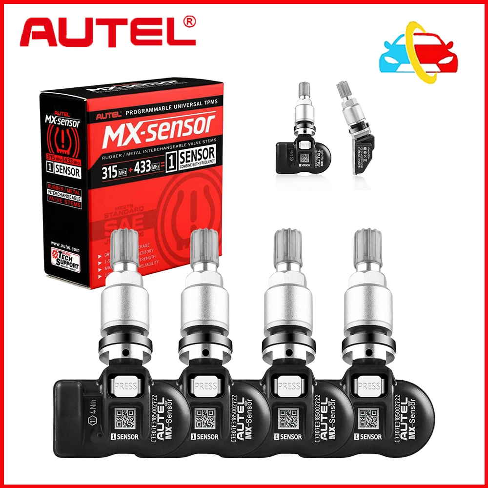 Autel MX Sensor 433 315MHZ TPMS Tire Repair Tool For TS501 TS508 2in1 Clone-able Programming Sensor Tire Pressure Monitor Tester