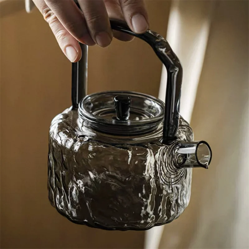 

450 мл текстура коры, чайник из боросиликатного стекла с фильтром, чайник для кунг-фу, чайник для чайной церемонии, чайник для заваривания здоровья, чай Utensi