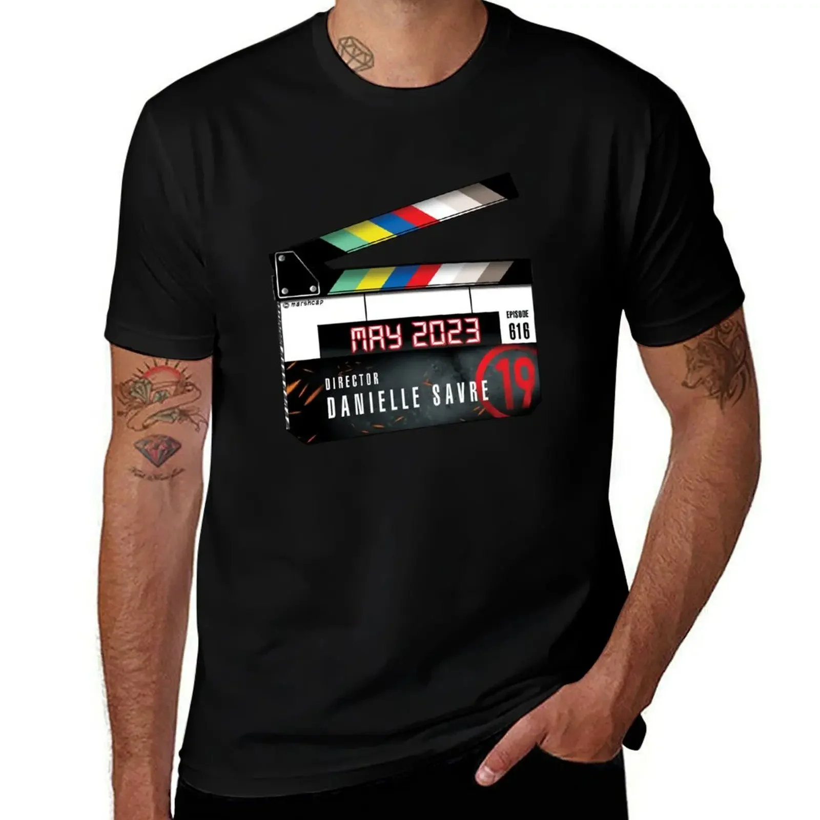 Director Savre Clapperboard T-Shirt anime figures boys whites Men's t-shirts