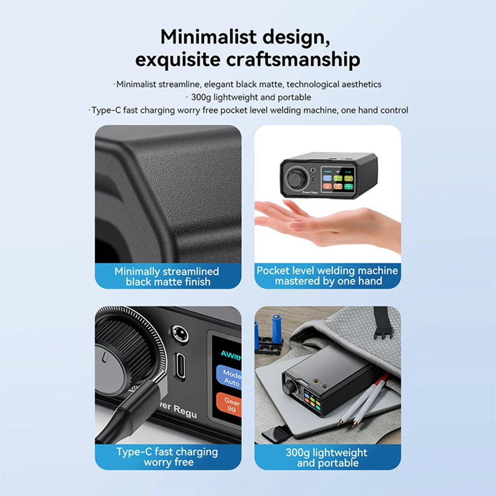 AWithZ UK3 pédale soudeuse par points bricolage feuille de Nickel Machine de soudage par points type-c charge 18650 batterie au Lithium Portable soudeuse par points
