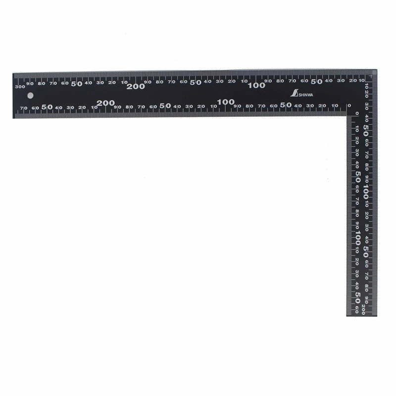 SHINWA Penguin Carpenter's Flat Square Ruler L Shape 90 Degree Rule 62359 1PCS