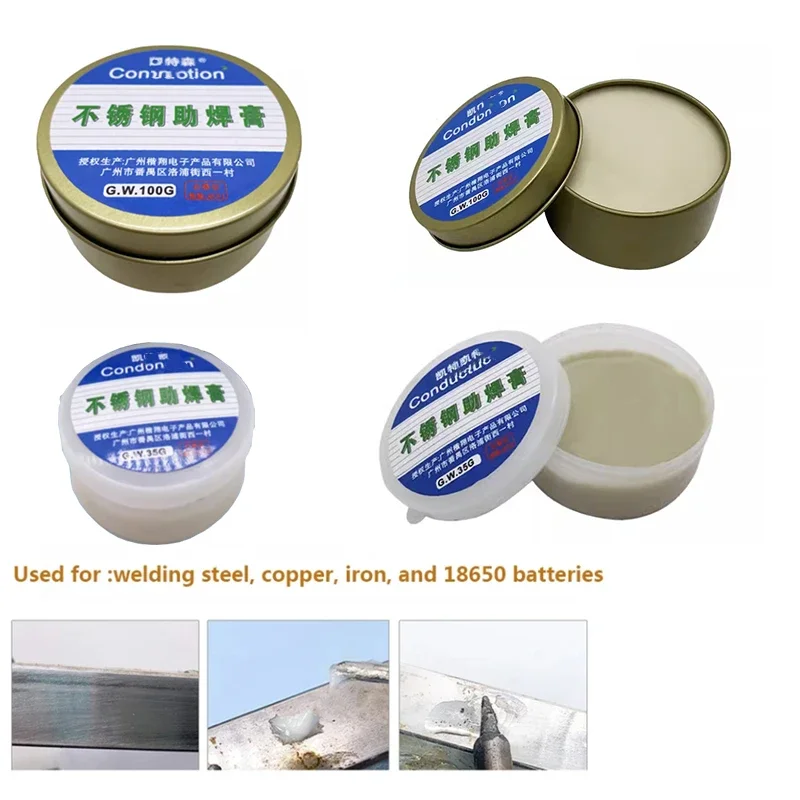 Quick Soldering Flux paste Solders paste For Stainless Steel galvanized Sheet/Copper/Iron Brazing/18650 Battery