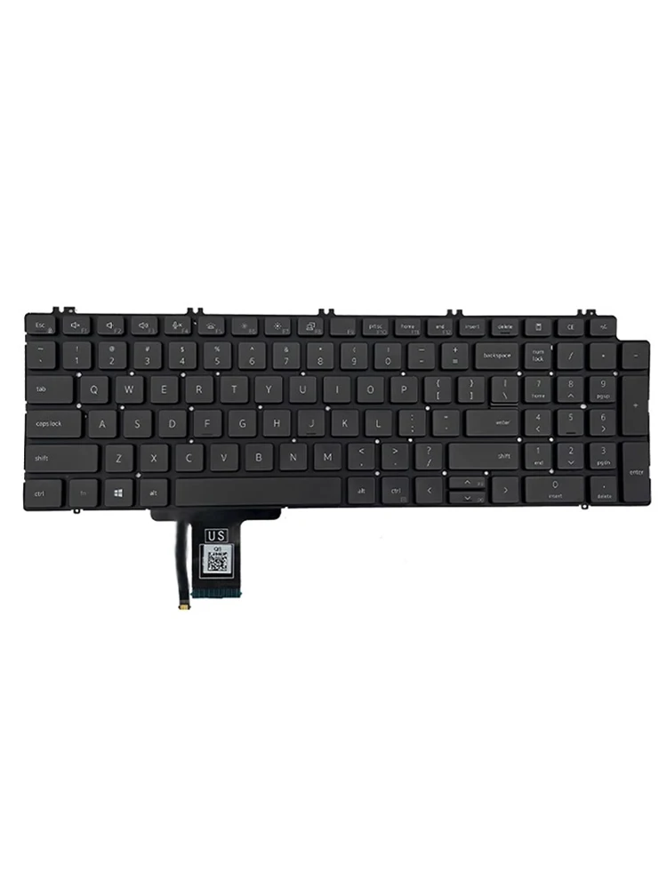 New US Laptop  Keyboard For Dell Precision 7550 7750 7560 7760 Notebook PC Replacement  Keyboard Backlit