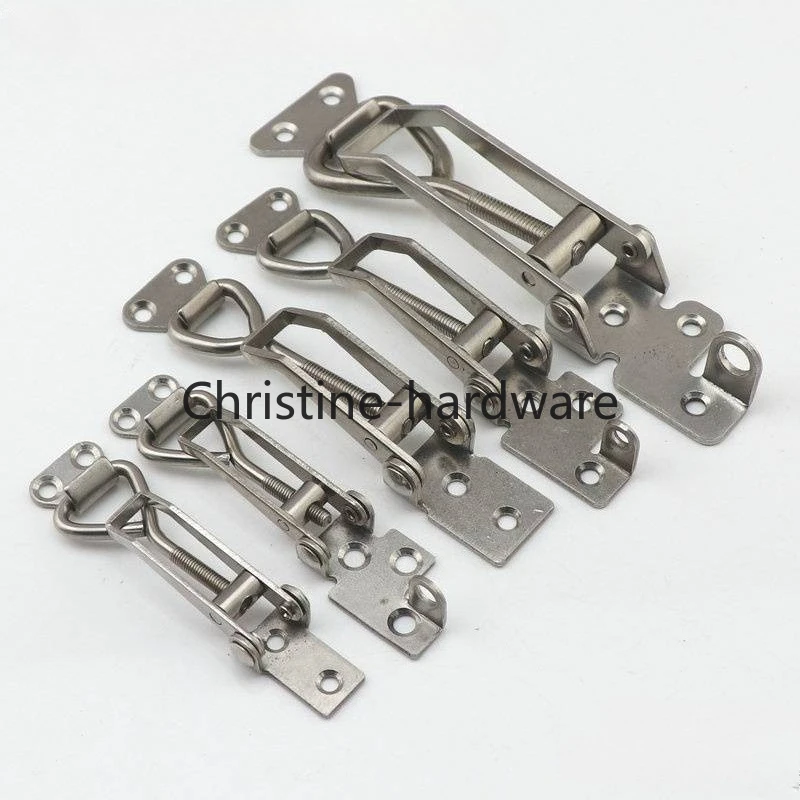 Latch Catch Toggle Quick Clamp 304 Stainless Steel Adjustable Hasp Lock for Home Sliding Door Furniture Cabinet Boxes Hardware