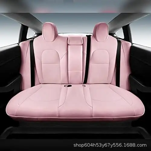 JBR7001 Wholesale Smooth Pink PU Leather For Car Use Tsla Seat Cover