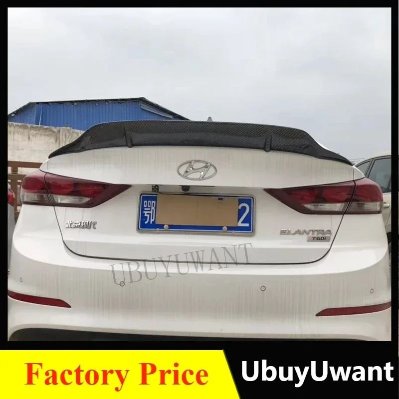 Fit For Hyundai Elantra 2017 2018 2019 ABS Exterior Rear Spoiler Tail Trunk Boot Wing Decoration Car Styling