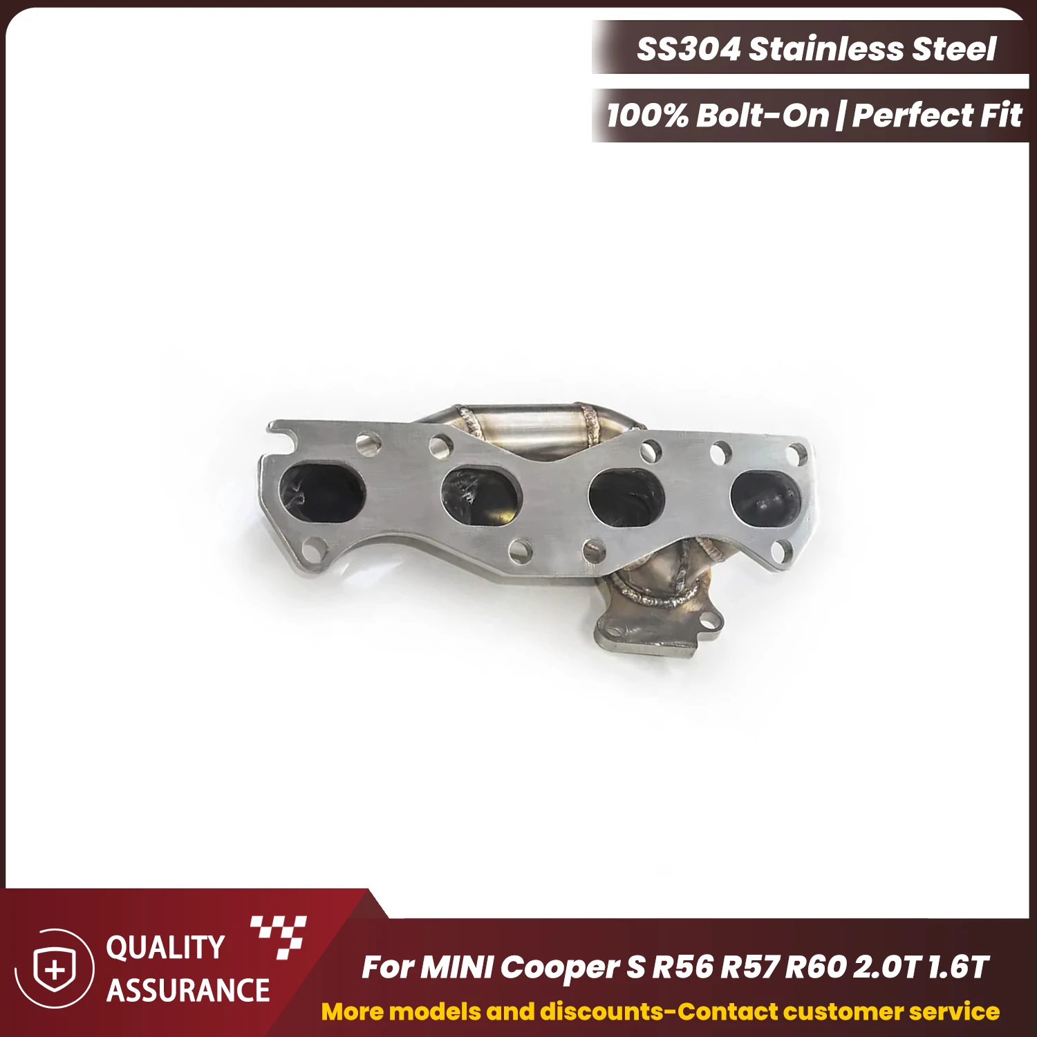 

SUS304 Headers & Downpipe ECCF for MINI Cooper S R56 R57 R60 2.0T 1.6T High Flow No Drone Plug & Play OEM Warranty Friendly
