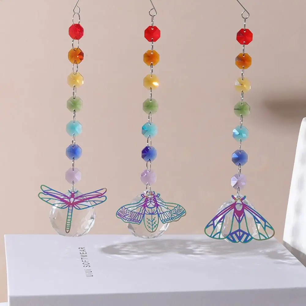 Colorful Crystal Butterfly Sun Catchers DIY Crafts Hanging Butterfly Prisms Pendant Handmade Rainbow Catcher