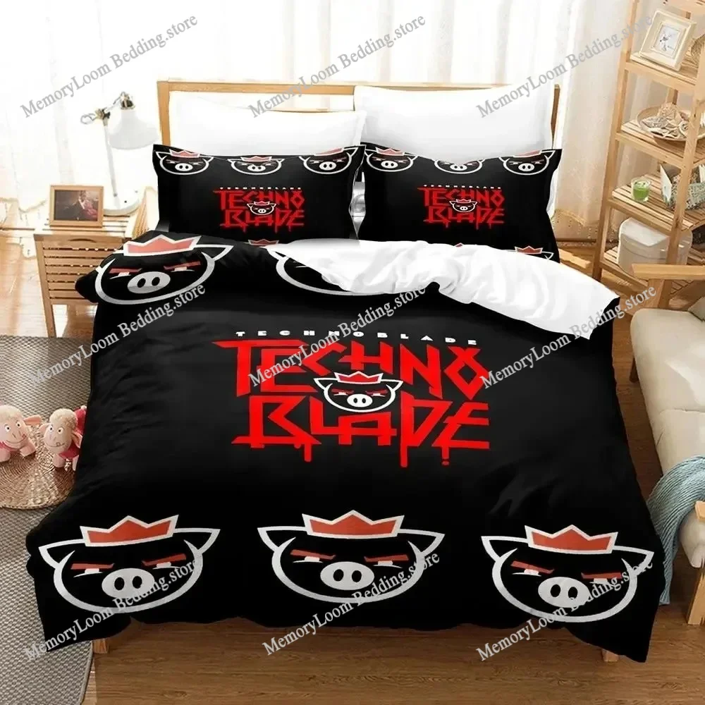 

3D Print Technoblade Bedding Set Duvet Cover Bed Set Quilt Cover Pillowcase Comforter king Queen Size Boys Adult Bedding Set