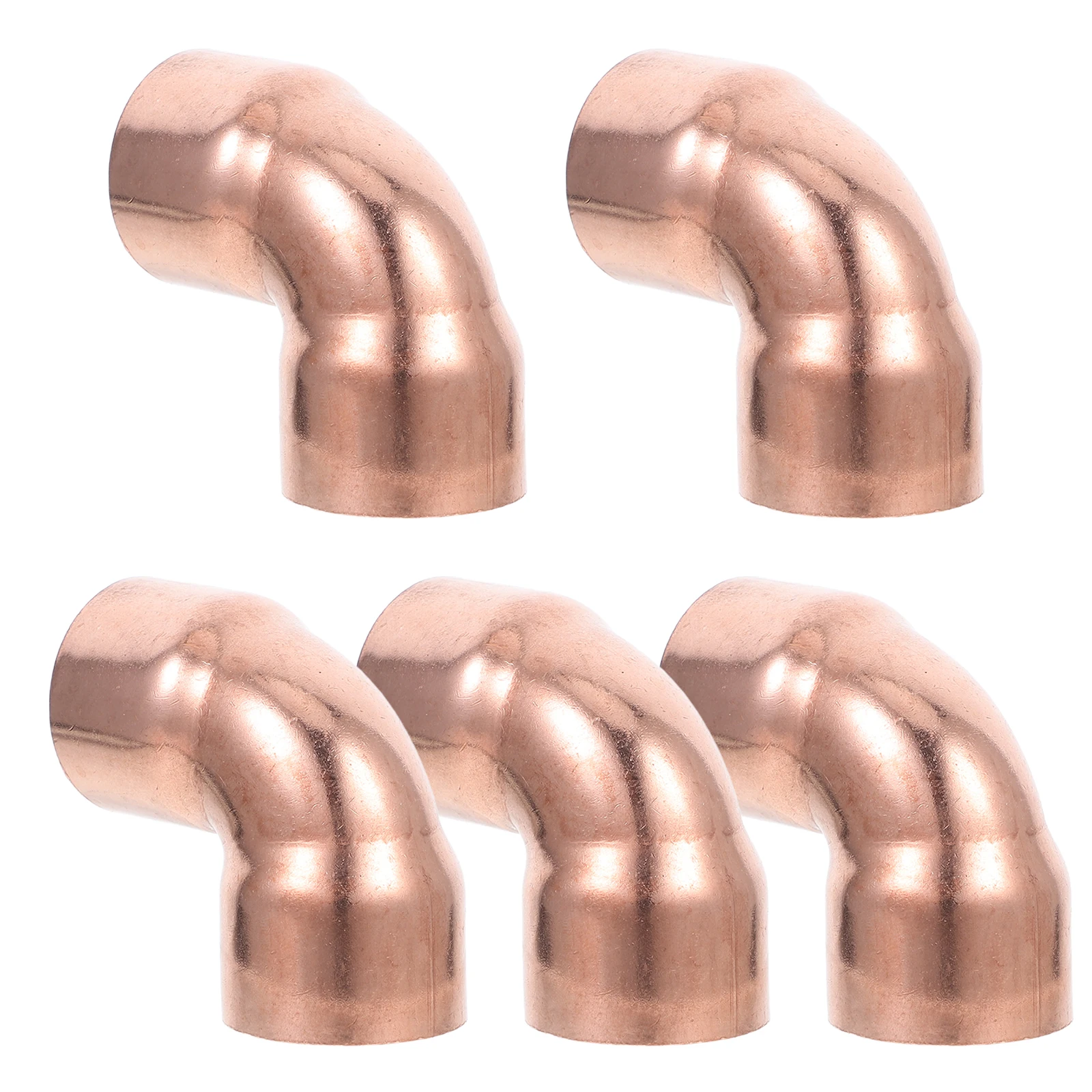 

5pcs Copper Elbow Accessories Heat Resistant High Temperature Long Life Secure Leakproof Space Saving Easy Installation