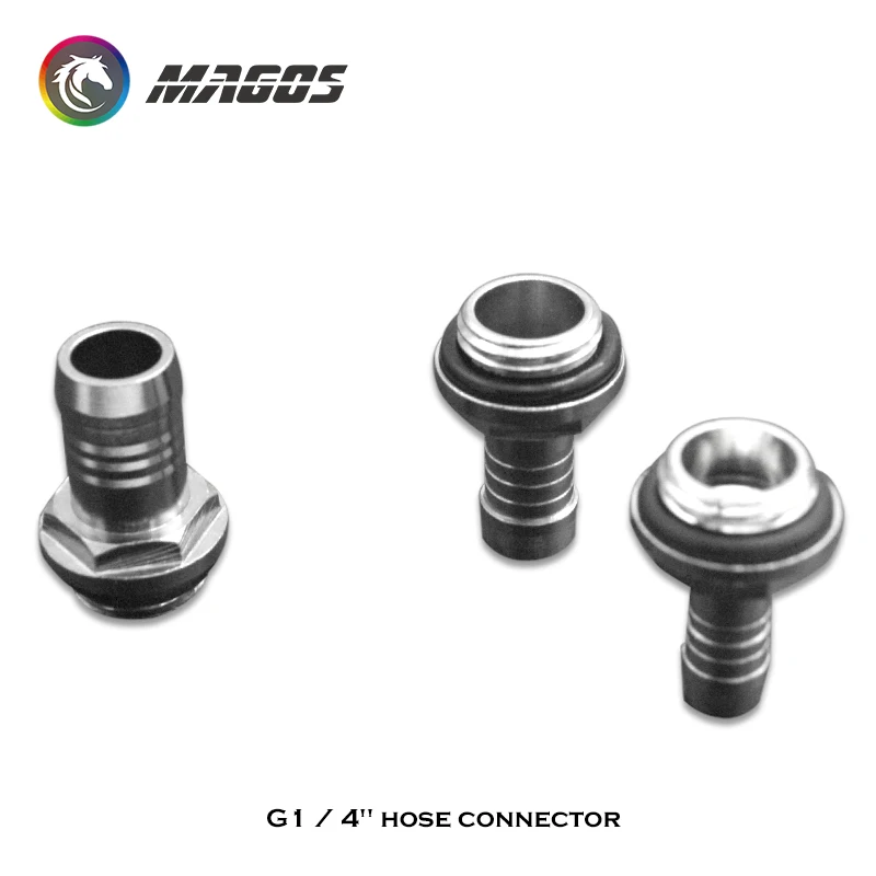 2 Pcs G1/4'' Flexible Hose Tubing Fitting,  Water Cooling Connector For ID 6-10mm, Soft Water Pipe Fitting