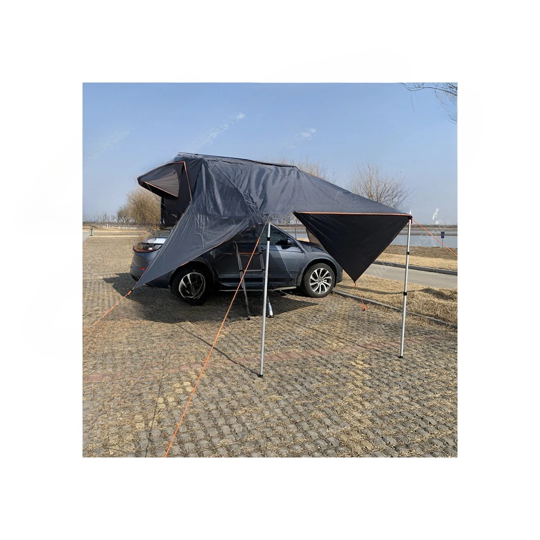 Rooftop Tent for Cars with Side Sunshade freestanding waterproof fabric awning motorhome for Car