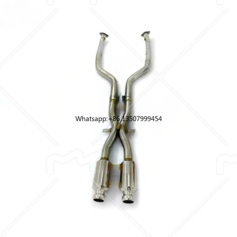 High Quality 1.5mm Thick Mirror Polished Stainless Steel Performance Catback Exhaust Single Midpipe Brace E92 M3 4.0L