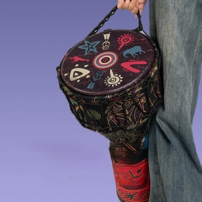 

8,5-дюймовый африканский барабан, профессиональный детский африканский барабан, портативный барабан для начинающих, игры в джембе, этнические барабаны, ударные инструменты