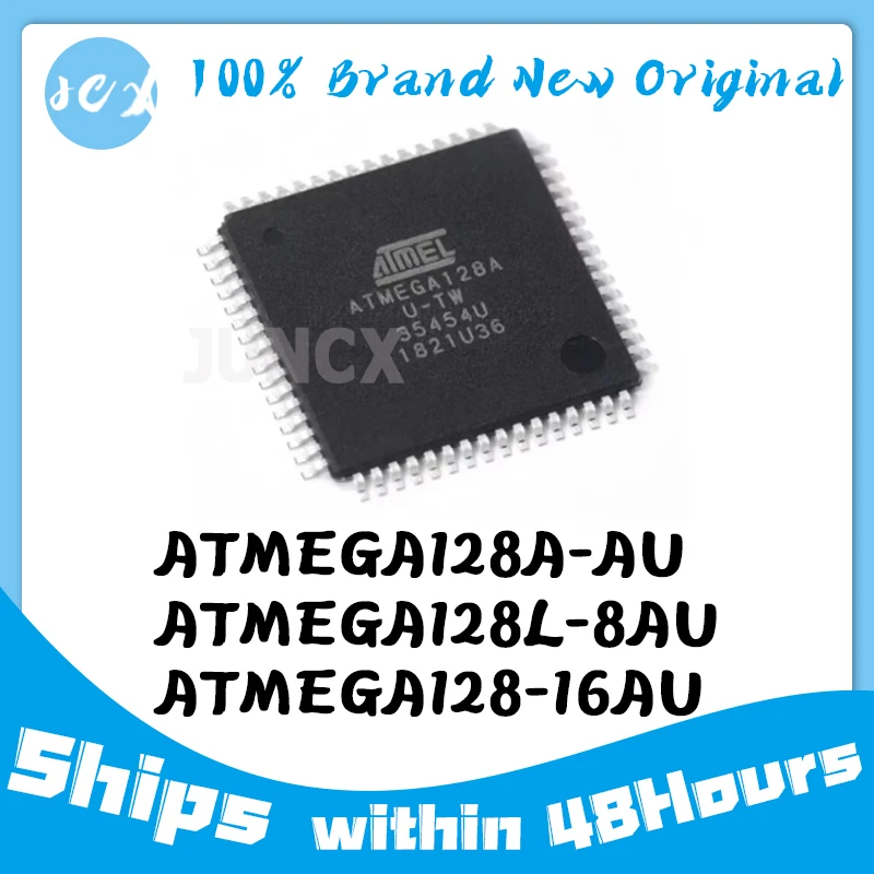 100% New ATMEGA128-16AU ATMEGA128A-AU ATMEGA128L-8AU ATMEGA128 ATMEGA128A ATMEGA128L ATMEG IC MCU Chip QFP64