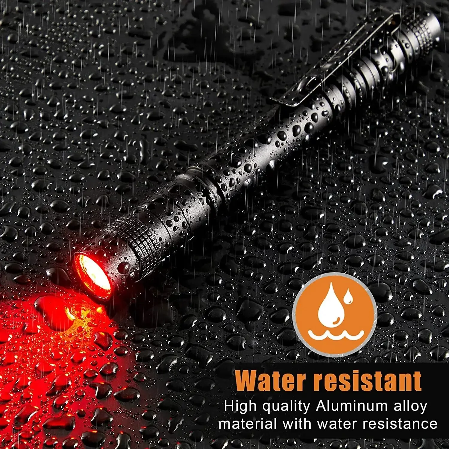 Rotlicht-Taschenlampe, Ein-Modus, rotes Licht, Taschenlampe für Camping, Wandern, Tierschutz, Bienenzucht, Erkennung von Luftfahrt-Nachtsicht – Detail 3