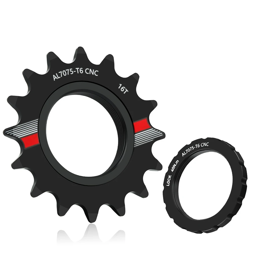 Cyclist\'s Choice Lightweight Single Speed Flywheel and Counterclockwise Lock Ring in Robust 7075 Aluminum Alloy