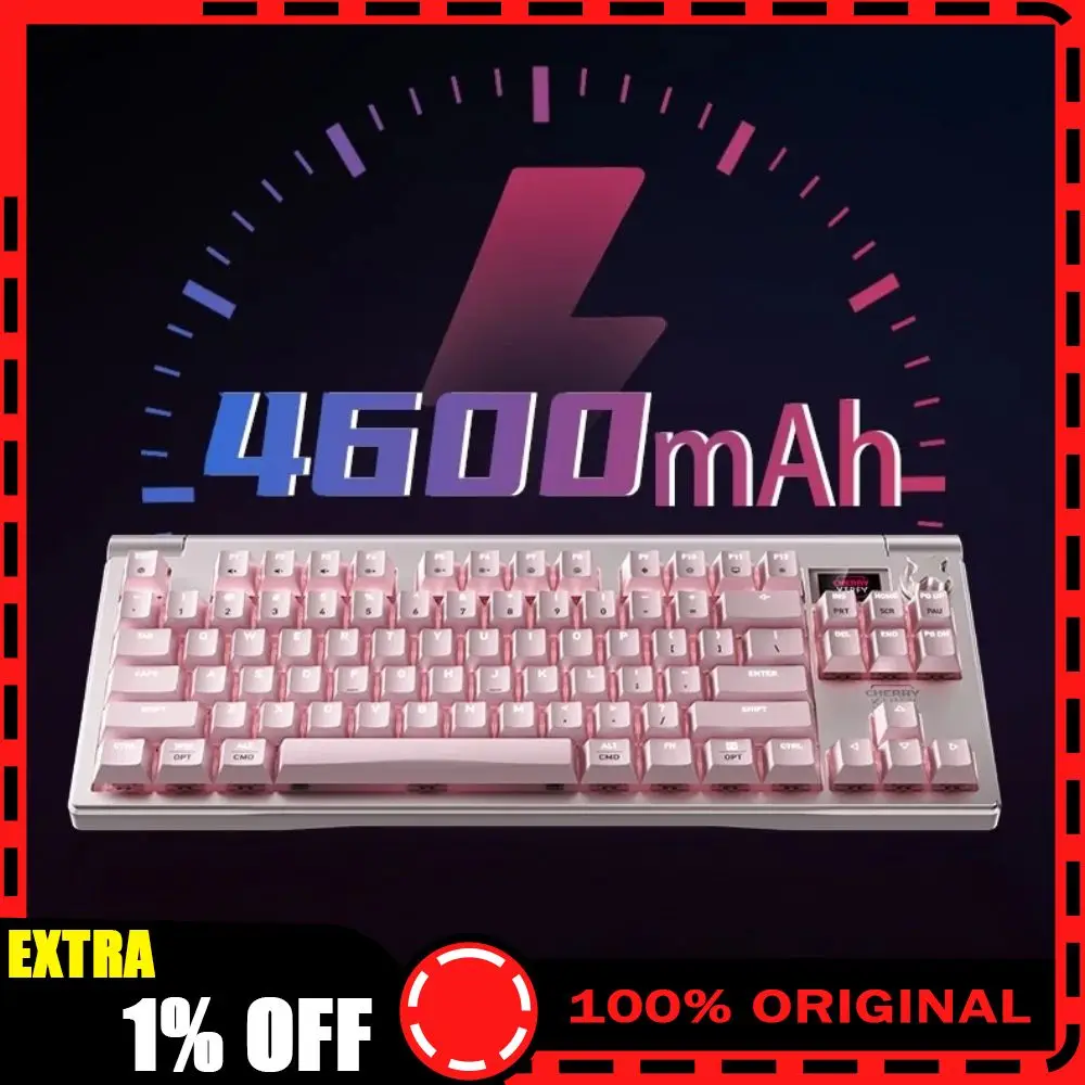 CHERRY XTRFY MX8.3 알루미늄 합금 키보드 무선 3모드 기계식 키보드 게이밍 오피스 핫스왑 가스켓 RGB 라이트 PC