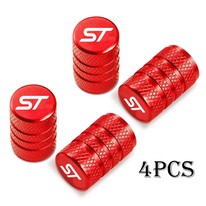 Car Wheel Tire Valve Caps Tyre Stem Covers Airdust Waterproof For Ford ST FOCUS 2 3 Mondeo Fiesta Kuga MK2 MK3 MK4