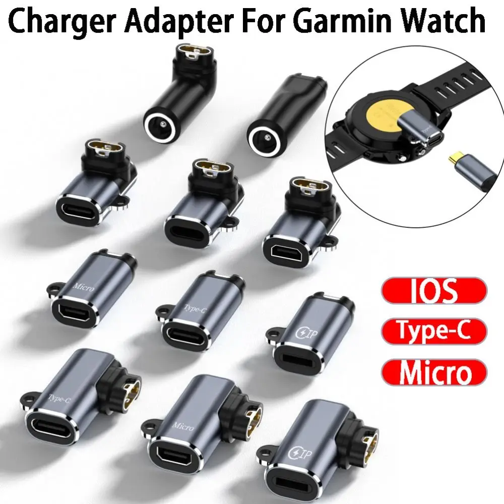 Watch Data Cord Micro Type C Charger Adapter Charging Converter USB Female For Garmin Fenix 7 7S 7X 6 6S 6X 5 5S 5X Venu 2 2S