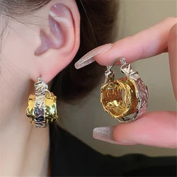 best earrings Circle double-layer earrings, fashionable and light luxury, new design, simple jewelry accessories 2024