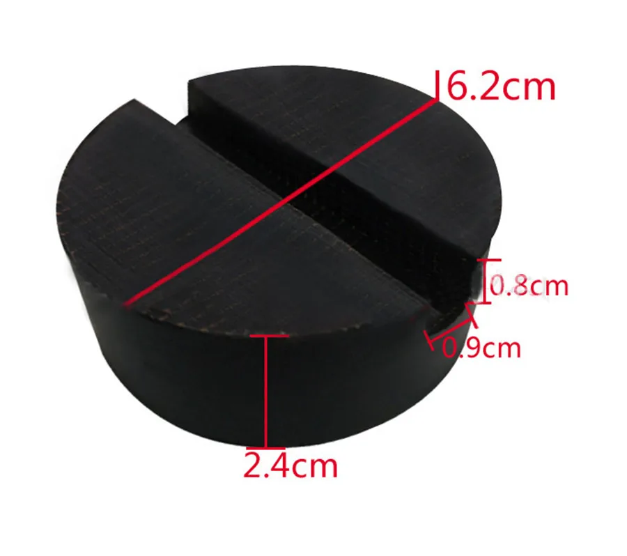 62mm x 24mm Enhanced Version Floor Slotted Car Rubber Jack Pad Jacking Disk Pad Tool for Pinch Weld Side Lifting Disk