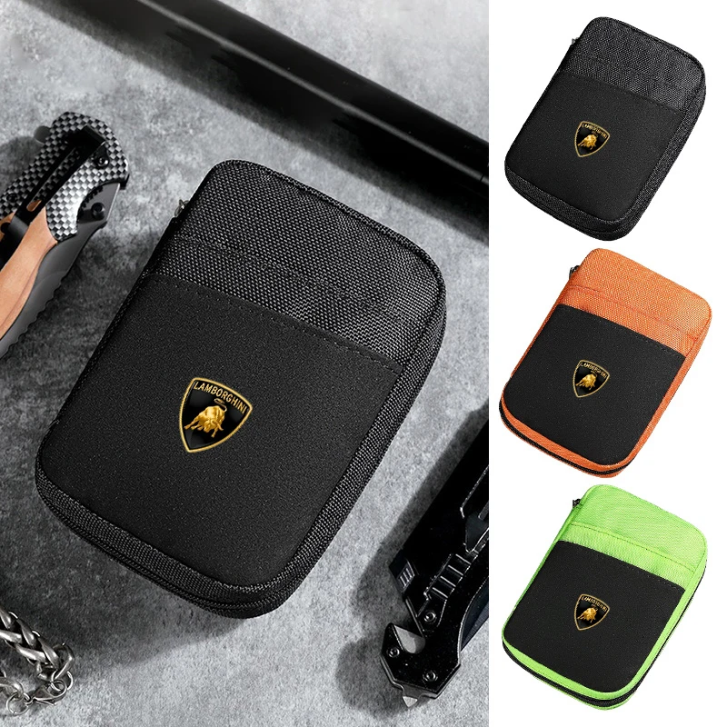 

Multi-functional Car Sticker Men Wallet Card Bag Portable Toolkit For Lamborghini Urus Huracan Aventador Premium Accessories