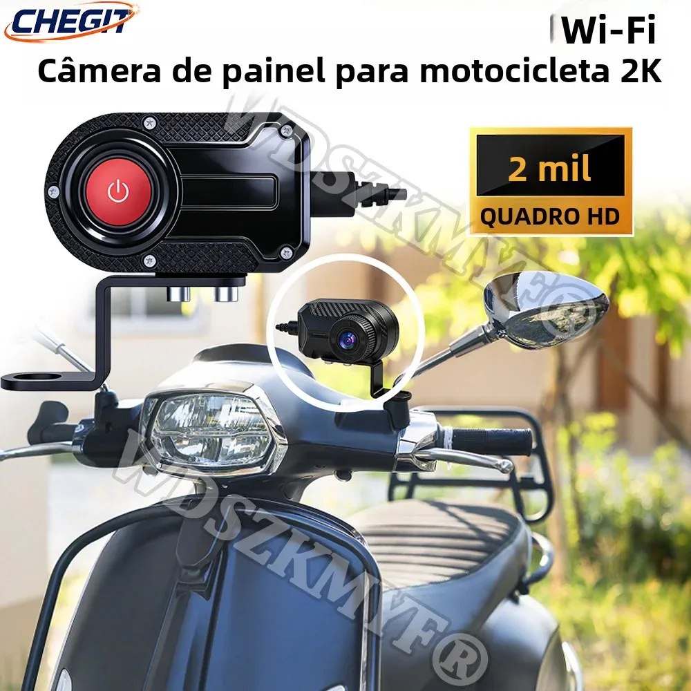 Novo 2k motocicleta condução traço cam dvr 30fps filmadora montanha bicicleta elétrica capacete da motocicleta câmera ao ar livre caixa preta