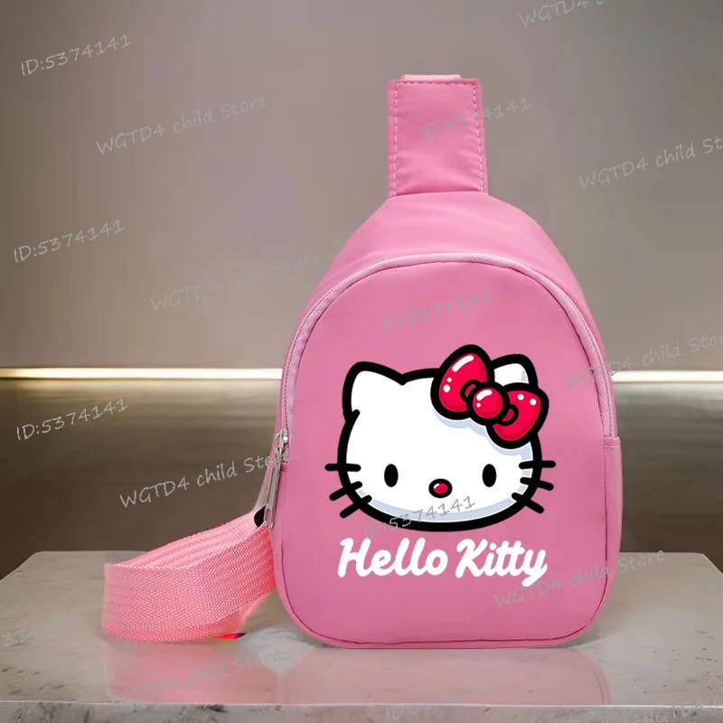 

Kids Hello Kitty Crossbody Bag Baby Girl Fashionable Casual Shoulder Bag Hello Kitty Print Children's Single Shoulder Chest Bag