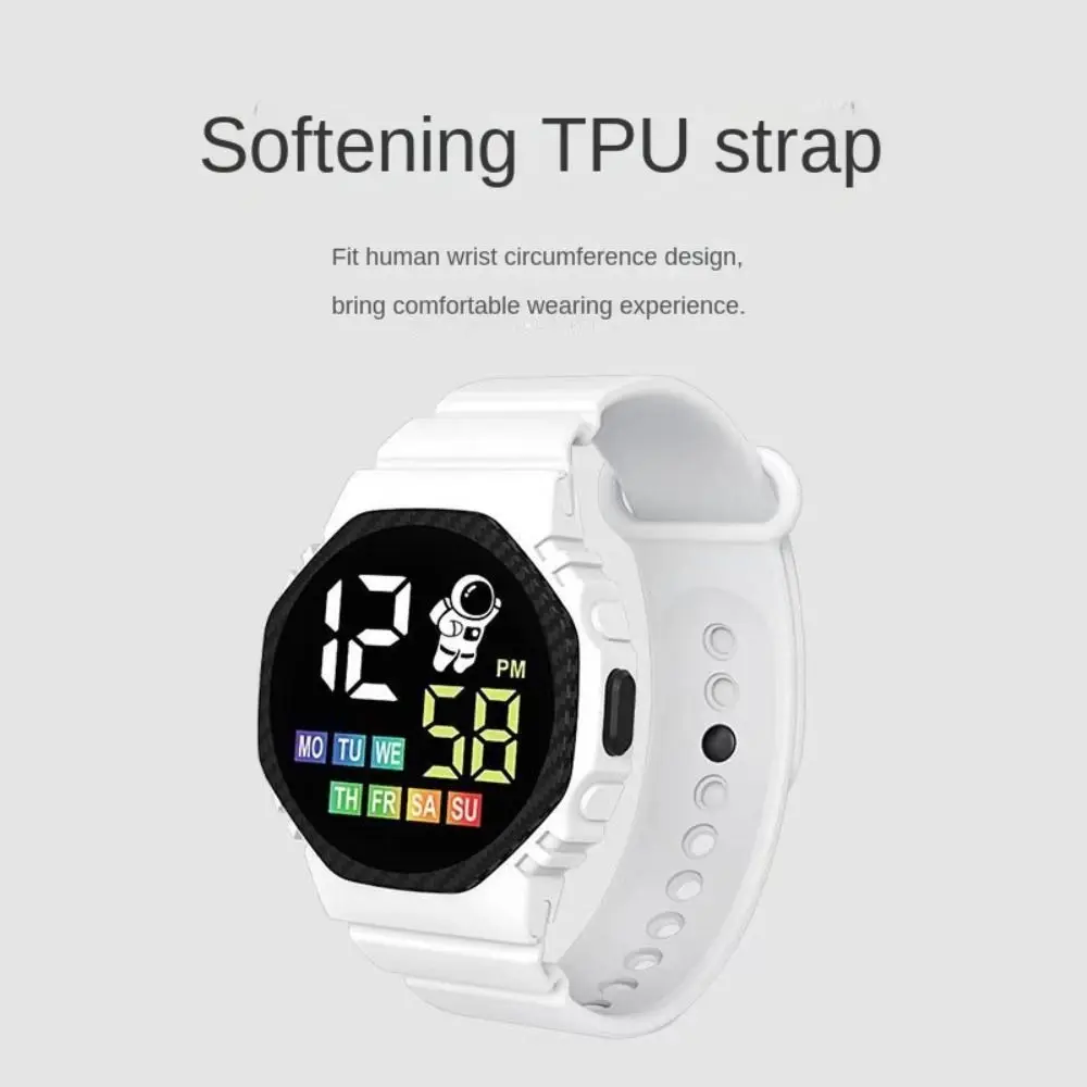 고품질 다기능 시계 스포츠 시계 방수 캐주얼 전자 시계 어린이를위한 간단한 우주 비행사 디지털 시계