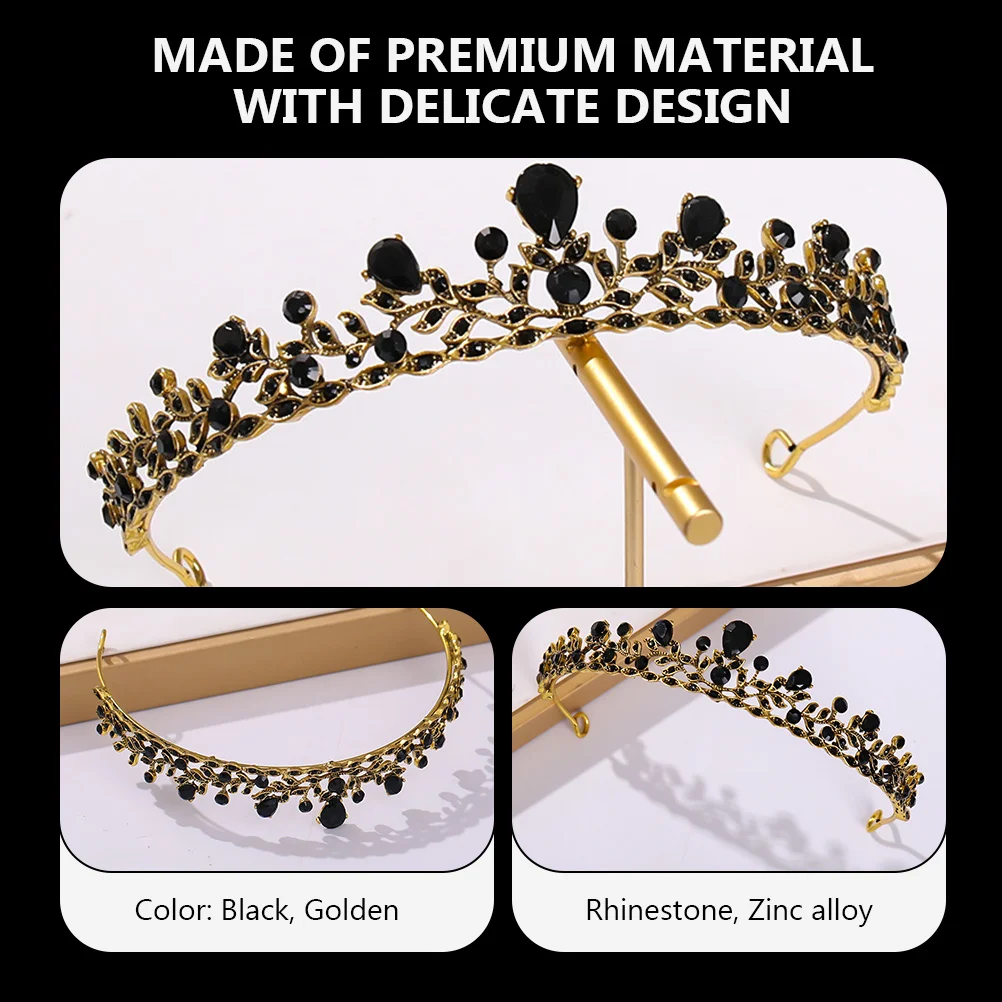 1 قطعة تاج العروس رائعة الباروك نمط الزفاف تيارا الشعر ديكور غطاء الرأس الزفاف فستان الزفاف الساحرة تاج #4