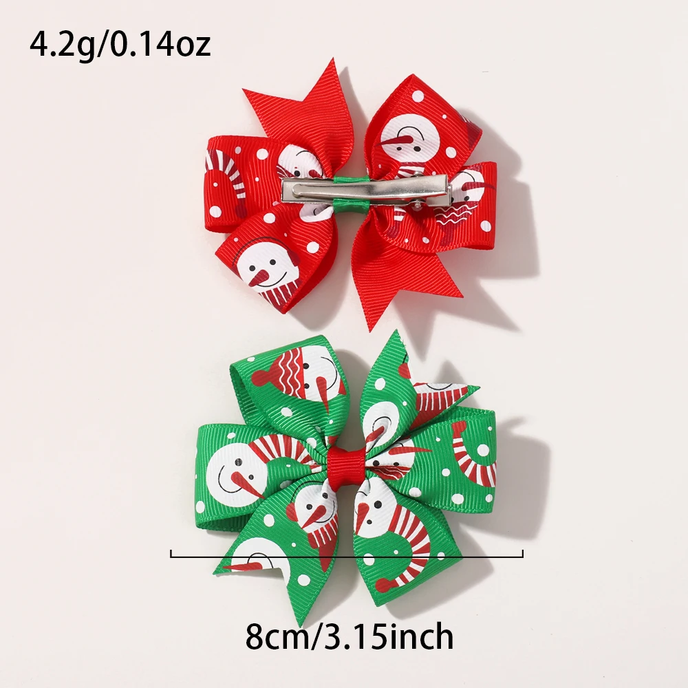 6pcs Baby Girls Christmas Hair Clips Set Festive Santa & Xmas Tree Hairpins Holiday Headwear Hair Accessories for Cheerful Gift