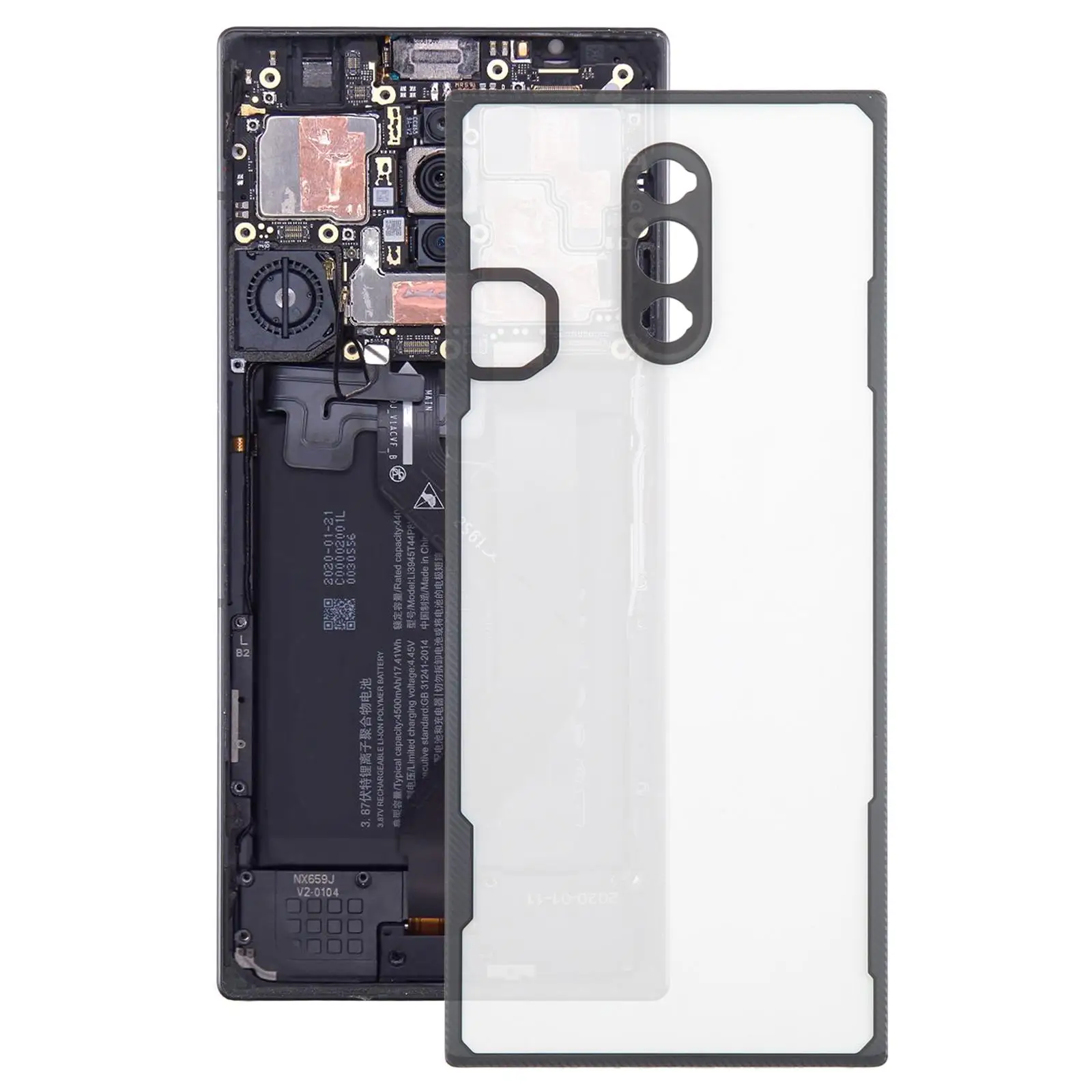 

Transparent Glass Battery Back Cover For ZTE nubia RedMagic 8S Pro NX729J