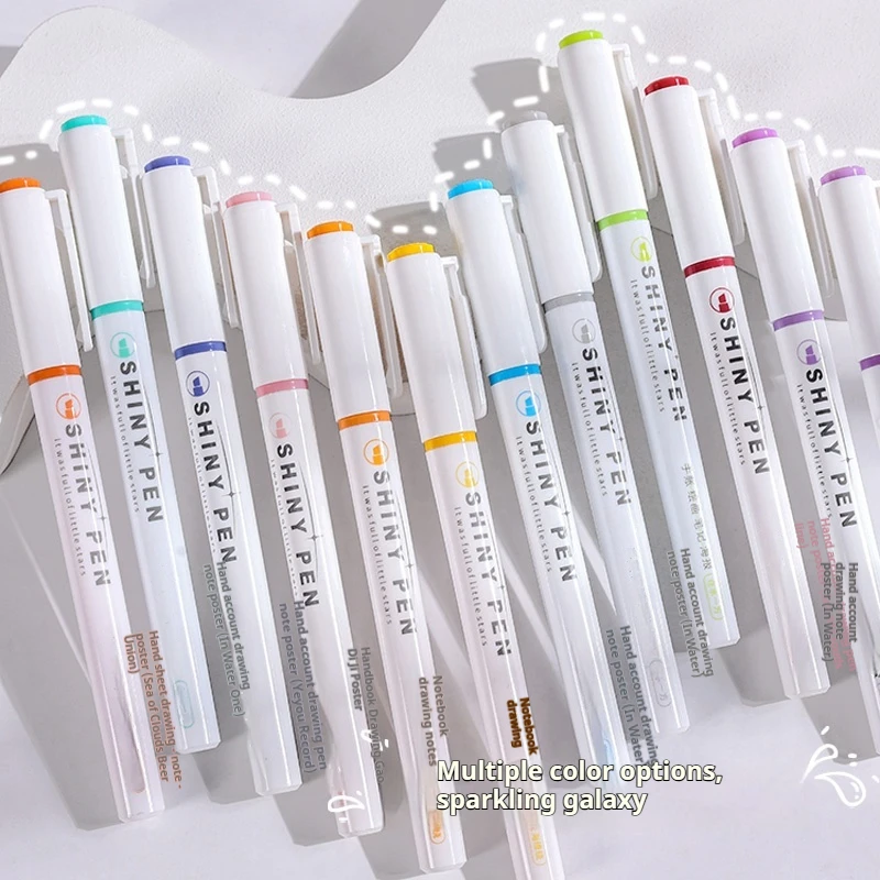 قلم فلورسنت لامع ستار ريفر رصاصة مجلة هيغليغتر الفصول الدراسية ملاحظة تدوين القلم الملون للوازم المكتبية والمدرسية