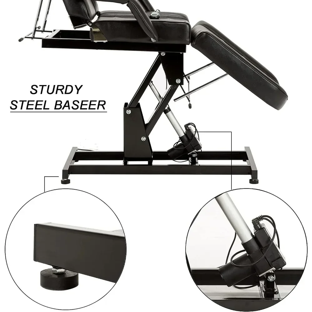 サロンスパマッサージベッド、タトゥーチェア、顔用調節可能テーブル、美容機器
