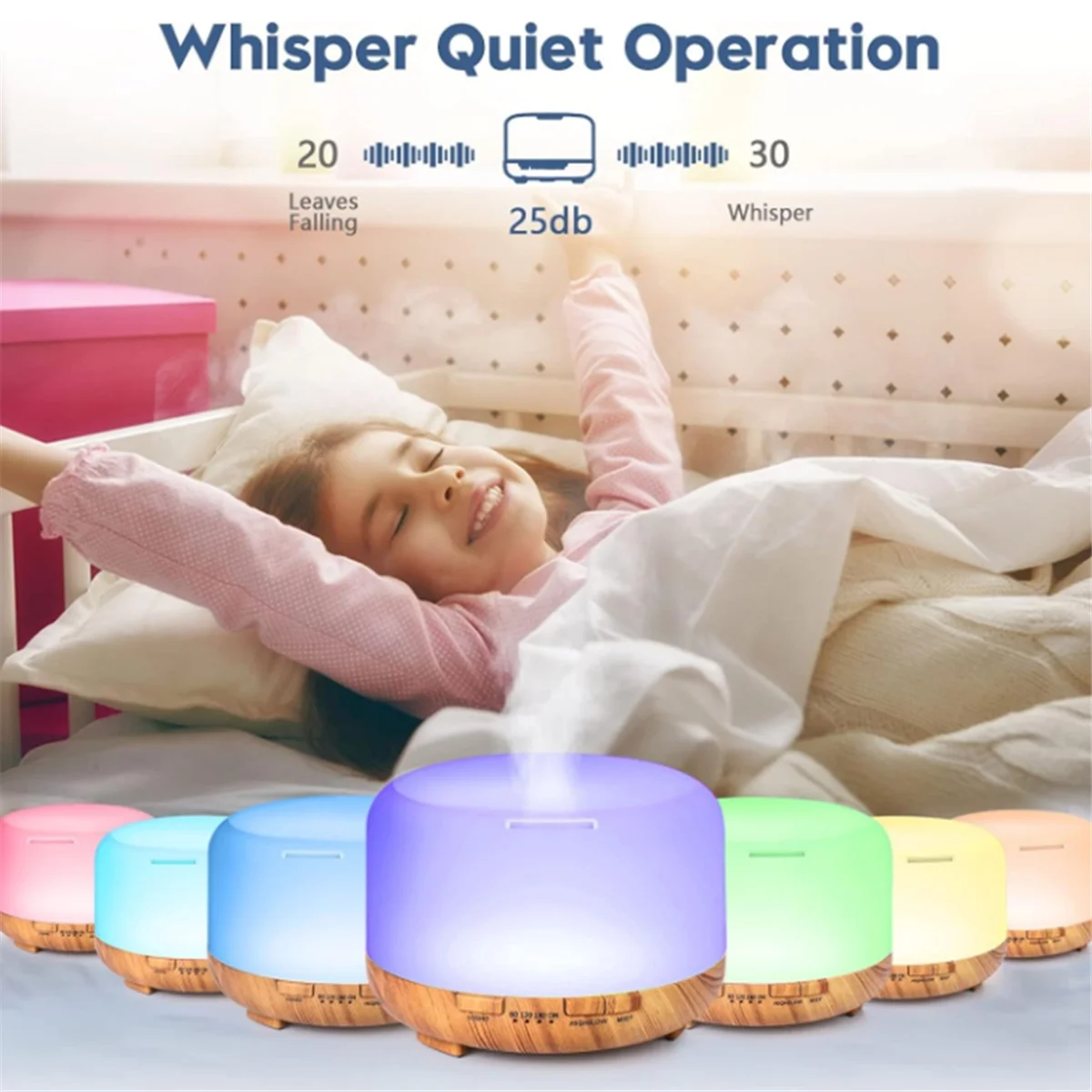 HOT Essential Oil Diffuser 500ml Humidifier Diffusers Aromatherapy Diffuser with Remote Control UK Plug