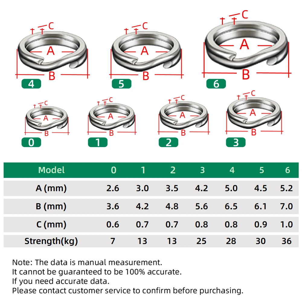 Anillos divididos de acero inoxidable para aparejos de agua salada - imagen 4